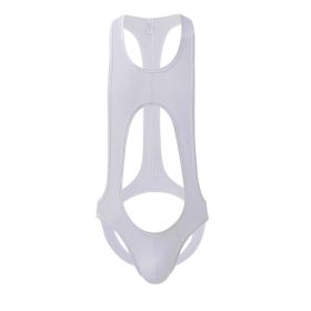 Men's One Piece Breathable Mesh Underwear (Option: White-XL)