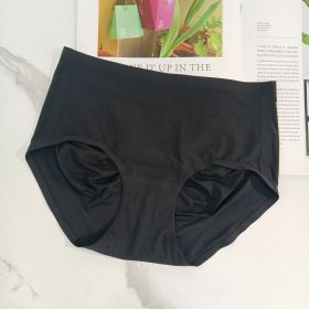 High Elastic Women's Underwear Seamless Hip Lifting Anti-pinching Hip (Option: Black-Average Size)