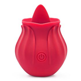 New Frequency Vibration Sucking Modes-Waterproof, Rechargeable USB (Color: Red)