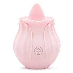 New Frequency Vibration Sucking Modes-Waterproof, Rechargeable USB (Color: Pink)