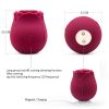 Mini Flower Women USB Charging G Spot Stimulator Quiet Vibrating Waterproof Electric Rose Vibrate Massaging Simulator for Pleasure