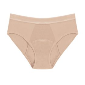 Multi-Color Bamboo Fiber Four-layer Physiological Underwear (Option: Apricot-XL)