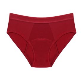 Multi-Color Bamboo Fiber Four-layer Physiological Underwear (Option: Red-XL)