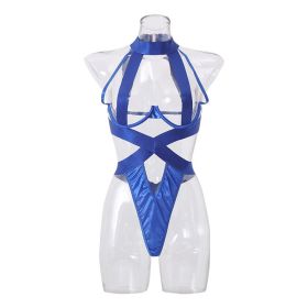 Fashion Sexy Women Clothing Nylon  Lingerie (Option: Sapphire Blue-XL)
